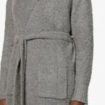 SKIMS  Cozy Knit Boucle Robe Short Smoke Gray Size Large / XL Photo 0