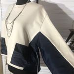 Korea Fashion Oversized Long Sleeve Top BTS Style Cream Blue S Photo 6