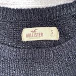 Hollister crop sweater w/lace shoulder black sz S Photo 6