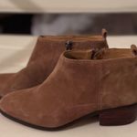 J.Crew "Sawyer" Brown Leather Suede Stacked Heel Side-Zip Ankle Boots Booties Photo 0