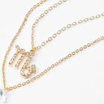 Icing Cubic Zirconia Zodiac Scorpio Multi Strand Necklace Gold Photo 0