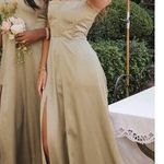 Show Me Your Mumu Clarissa Corset Dress in Moss Green Luxe Satin XL NWT Photo 2