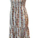 O.P.T One‎ Pretty Time Daphne Large Floral Smocked Short Sleeve Maxi Dress NEW Photo 0