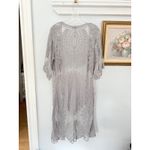 Womens Lace Cardigan Boho Floral Crochet Summer‎ Beach Cover Up size Medium Gray Photo 2