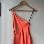 Solace London  Dress One Shoulder Slit Open Back Petch Maxi Dress Orange Size 4 Photo 7