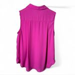 Worthington Pink Sleeveless Button Down Blouse Petite small Polyester Casual Photo 1