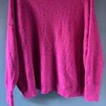 Vince Camuto L Pink Round Neck Sweater Lightweight Bright Bold Casual Ribbed Photo 5