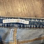 Tinseltown  faded wash distressed crop jeans Photo 2