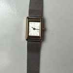 Vtg Skagen Watch Women Mixed Metal Petite Rectangle Mesh Band 7.25" Wrist Watch Silver Photo 7