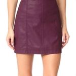 Free People x Urban Outfitters Faux Leather Mini Skirt- Burgundy- Size 4 Photo 0
