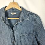 Fossil  Indigo Blue Chambray Long Sleeve Button Down S Photo 2