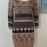 T/O Geometric Aztec Sweater Dress Large L Photo 0