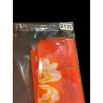 Made in Italy Orange Floral Scarf 100% Polyester Sheer Lightweight Wrap Photo 10