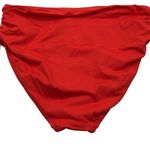 Anne cole  Bikini Bottom Convertible High Waist Shirred Spice Red L Photo 3