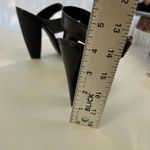 CoSTUME NATIONAL HTF Black Leather Ankle Cuff Strap Pump Heels Pointed Toe 36.5 Size 6 Photo 5