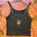 Brandy Melville nashville guitar flame y2k print ribbed camisole tank crop top Photo 6