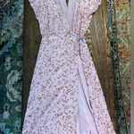 Joie  Bethwyn Midi Wrap Sundress Lavender Purple Floral Print Short Sleeve Photo 1