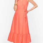 Talbots NWT  V-NECK POPLIN WRAP DRESS Photo 2