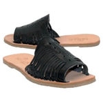 sbicca Lawrin Black Leather Huarache Slide Sandals Women’s 9 NIB Beach Vacation Photo 0