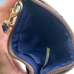 Coach Blue and Brown Signature Canvas Wristlet Photo 4