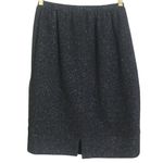 E Emmelle Madison Avenue NYC wool silk blend marled pencil skirt small Black Photo 2