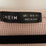 SheIn  Waffle Knit Taupe Hoodie Top Small Photo 2