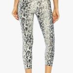 Balance Collection  Crop Leggings Womens S Black White Snake Print High Rise Photo 1