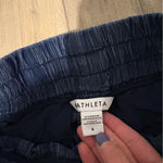 Athleta  Linen Textured High Rise Athleisure short Blue Cabo size‎ 8 Photo 2