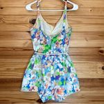 Vintage 1960s John Hanna Floral romper swimsuit playsuit Small/ medium White Photo 7