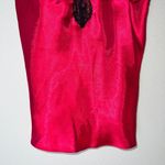 Lilac & London Red Silky Stain Black Lace Trim Cami size medium Photo 3