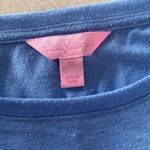 Lilly Pulitzer womens XS silk front floral t shirt top blue cute preppy Photo 2