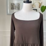 Urban Outfitters Savannah Long Sleeve Knit Romper Brown XL Photo 3