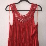 Dress Barn Ruched Embroidered Neck Coral Dress 2X Photo 8