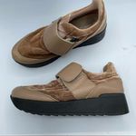 Free People  Pink Velvet Platform Velcro Sneakers 37 Photo 0