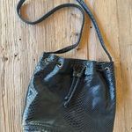 1980s bucket bag textured like alligator retro , edgy style Photo 0