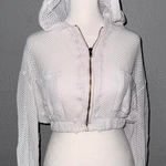 Free People  Movement Size XS Fishnet Mesh Cropped White Photo 0