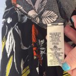 Free People  Black Orange Floral BOHO Flare Sleeve Bella Tunic Top medium Photo 3