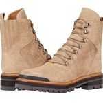 Marc Fisher NWOT Izzie 2 Leather Combat Alligator Print Lace Up Boots Size 8.5 Photo 0