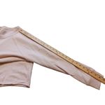 Aerie Areie Size Medium M Light Pink Raw Hem Sweatshirt Long Sleeve Top Casual Comfy Photo 2