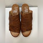 Miz Mooz Leather Slide Wedges Sandals Abbie Brandy, Size 38 (US 7.5) Photo 1