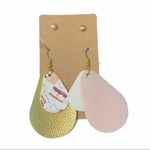 None Statement Earrings Set S’mores Gold Dangle Slip On Earrings Round Gold Studs Photo 2