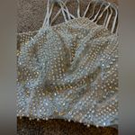 Say Yes To The Prom Blue Beaded Halter Top Photo 1