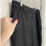 Susan Graver Black Wide Leg Cropped Pants Lace Trim Elastic Waist Women's 16 Photo 10