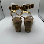 Lilly Pulitzer for Target Gold Espadrille Wedge Shoes Women's 11 Photo 3