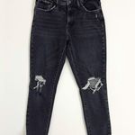 Levi's ® Premium 721 HIGH RISE RIPPED SKINNY WOMEN'S JEANS Washed Black 29”x30” Photo 4