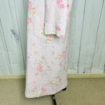 Miss Elaine House Coat Robe Womens Medium Pink Floral Quilted Full Zip Pockets Photo 6