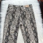 ZARA  High Rise Snakeskin Print Skinny Jeans Photo 5