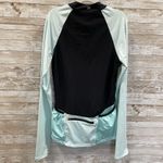 Kyodan Womens XS Cycling Running Shirt White Aqua Black Long Sleeve 1/4 Zip Photo 5