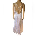 Petra Fashions  Vintage Pastel Romantic Floral Hi Slit Lingerie Maxi Slip Dress Photo 4