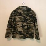 J.Crew Snap Collar Sherpa Fleece Sweatshirt Camo Jacket XXS Photo 3